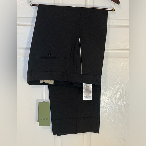 Authentic Gucci Fabric Trousers with Gucci Web label size 50 IT / 36 US